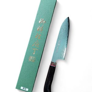 Hitohira Imojiya Damascus Santoku 18 cm. Fusion Ebony Handle