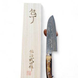 SAJI VG-10 Gold BCW Santoku 180mm.