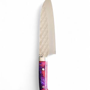Saji SG Strix Santoku 180mm Arcylic Handle. [Purple]
