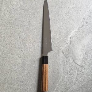 Hitohira Imojiya TH Stainless Bread knife 240mm. With BA Handle. [01]